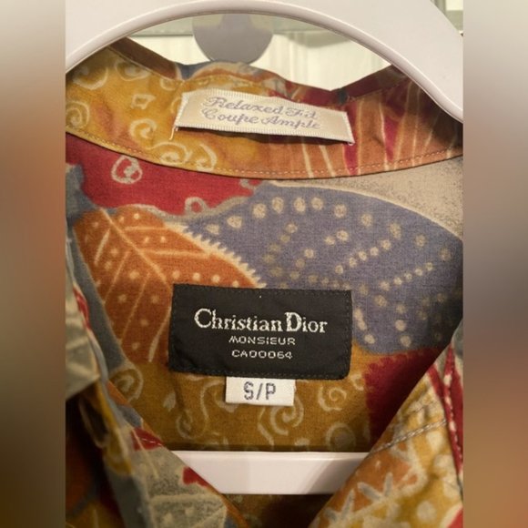 SOLD Vintage Christian Dior Monsieur Floral Print Button Up Shirt - Picture 3 of 5